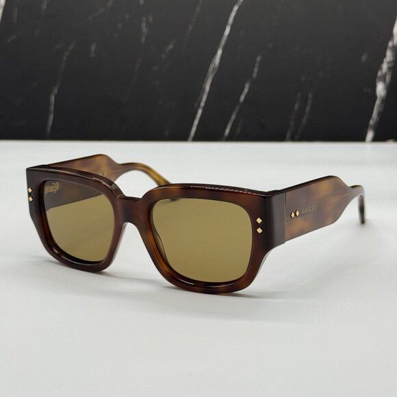 NEW GUCCI GG1261S 002 SUNGLASSES UNISEX HAVANA EYEWEAR - Picture 3 of 10